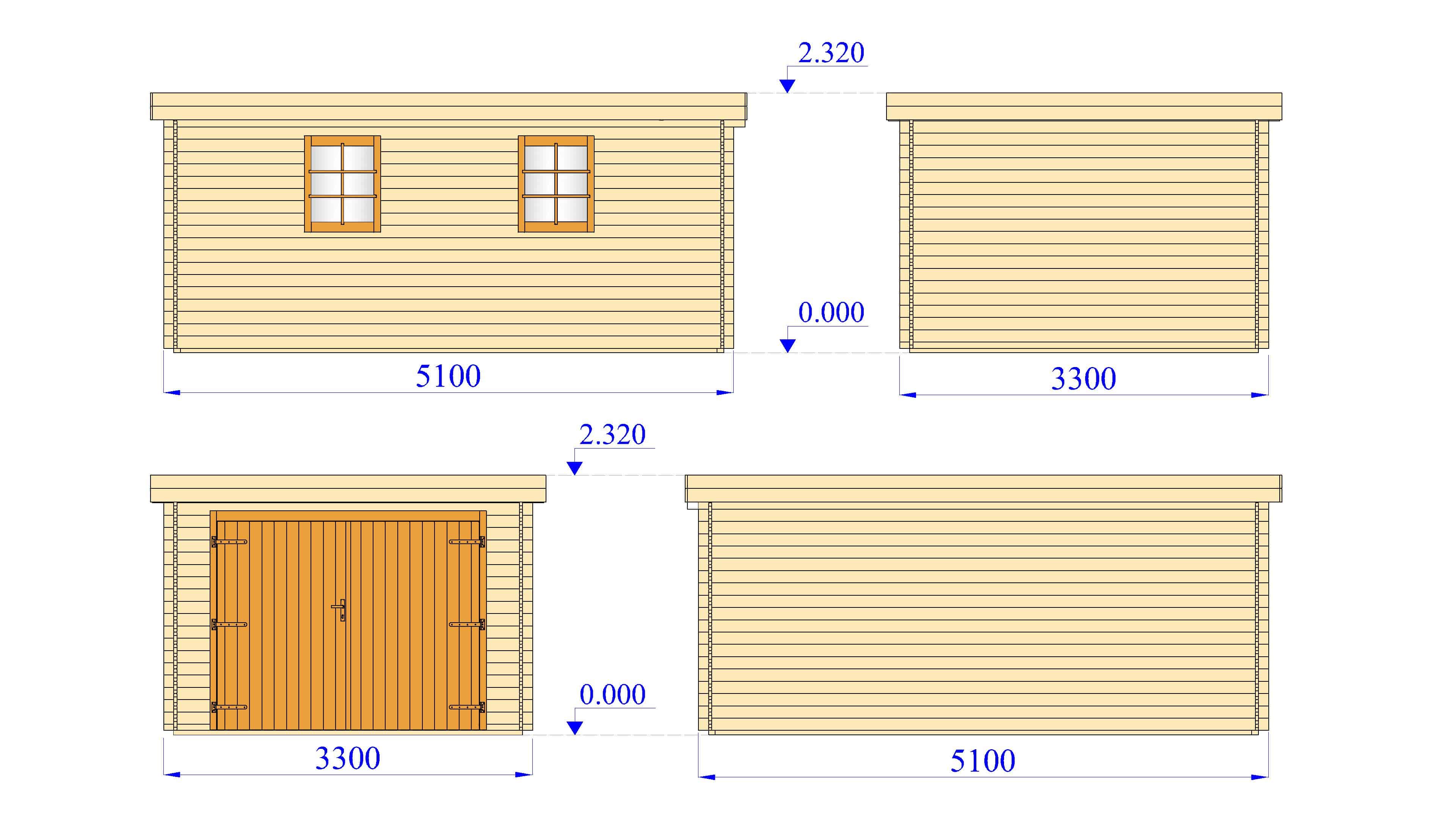 Jefery Wooden Garage 5.1m x 3.3m (28mm) - Image 9