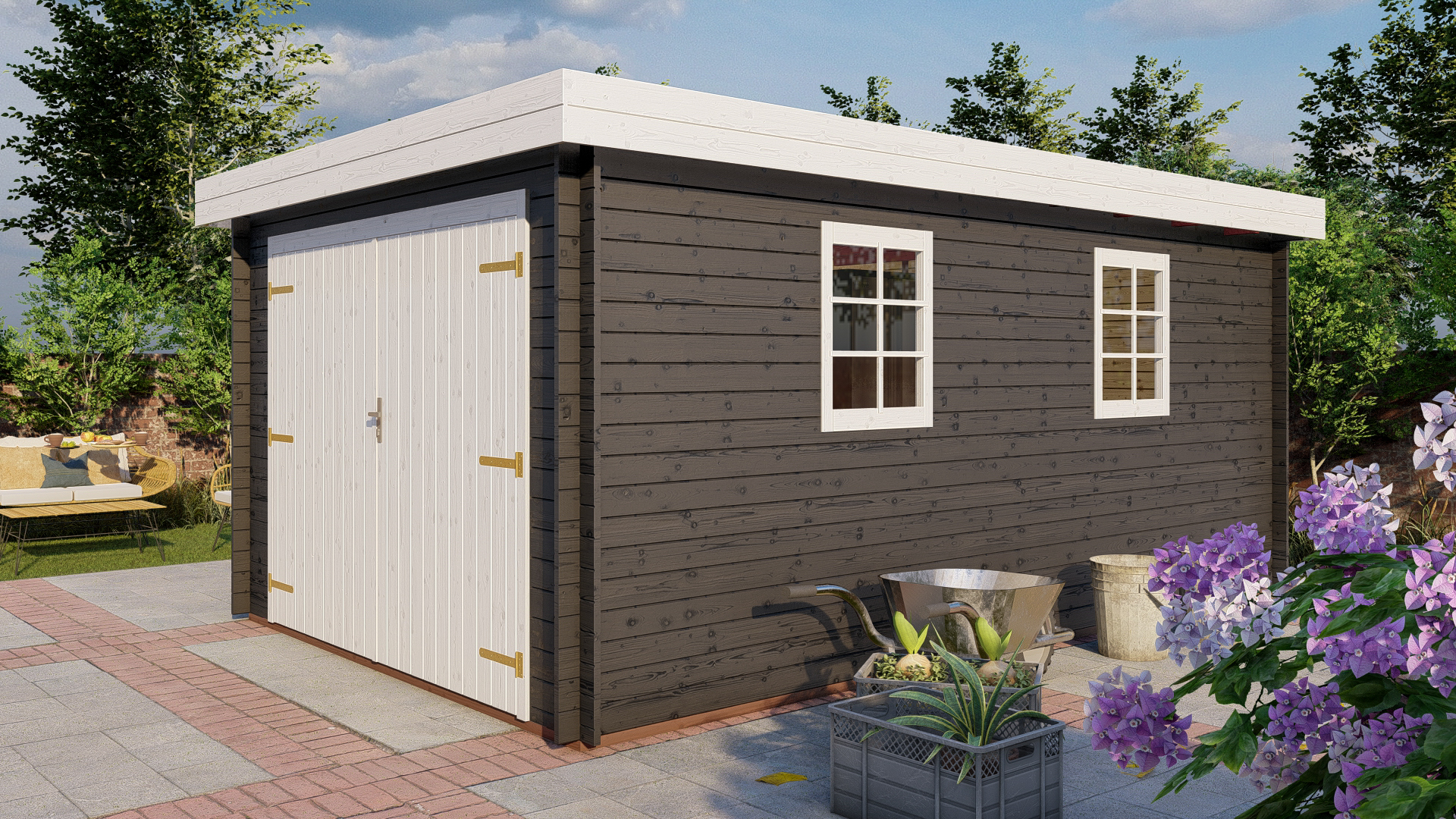Jefery Wooden Garage 5.1m x 3.3m (28mm) - Image 3