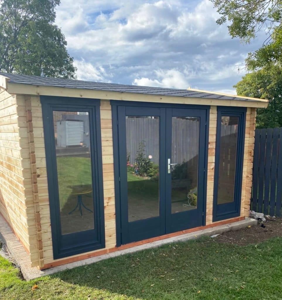 Garden Office Log Cabin Eve 3.9m x 3m (40mm) - AL Timber