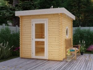 Oreo Outdoor Garden Sauna 2.4m x 2.4m (45mm)