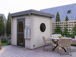 Oreo Outdoor Garden Sauna 2.4m x 2.4m (45mm)