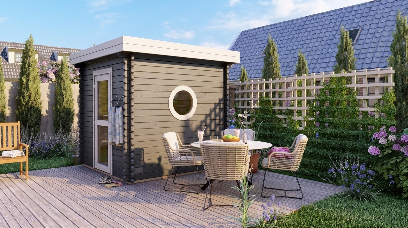 Oreo Outdoor Garden Sauna 2.4m x 2.4m (45mm) - Image 5