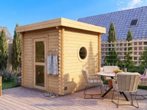 Oreo Outdoor Garden Sauna 2.4m x 2.4m (45mm)