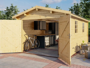 Jeyde Wooden Log Garage 5.1m x 3.3m (28mm)