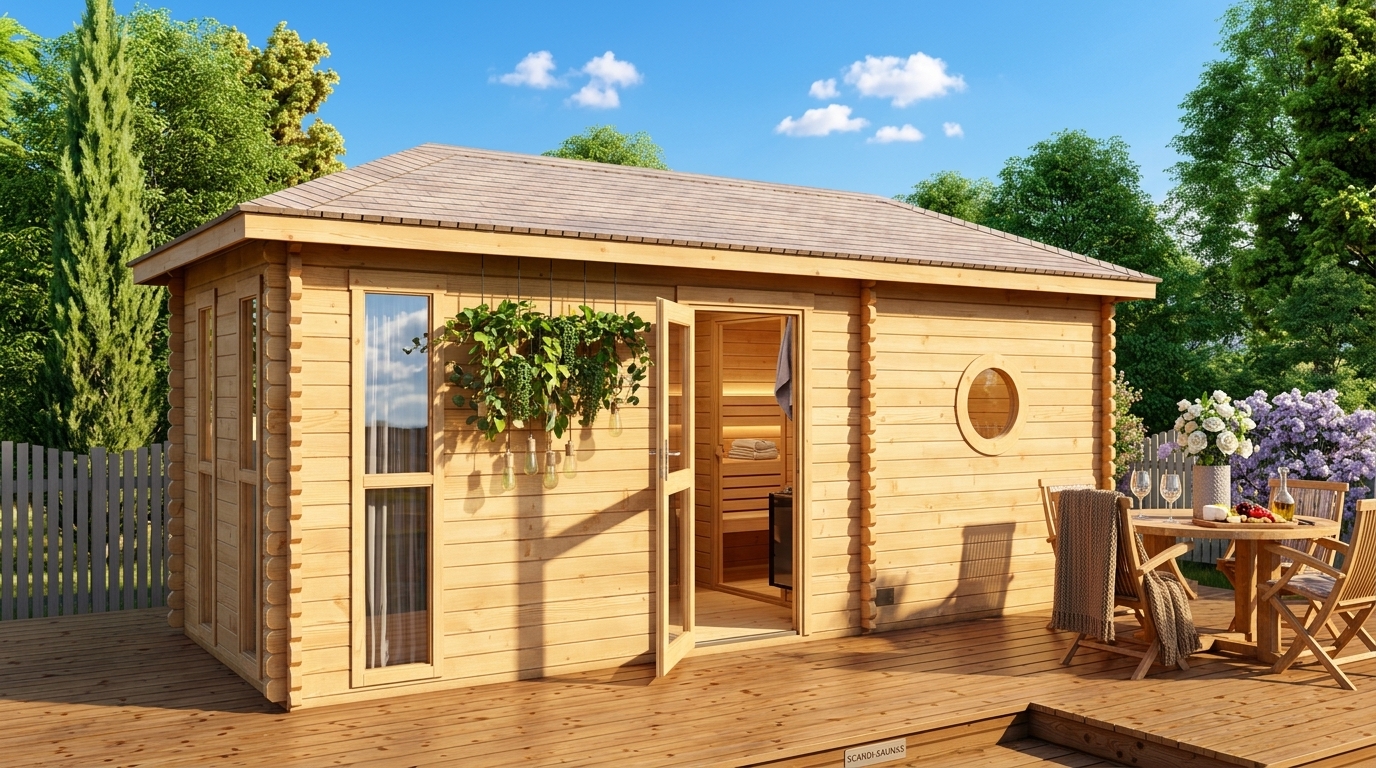 YorkPro Garden Outdoor Sauna 5.8m x 2.4m - Image 3