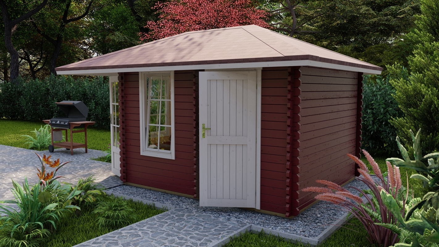 Emma Corner Log Cabin 4.5m x 3m (28mm) - Image 9