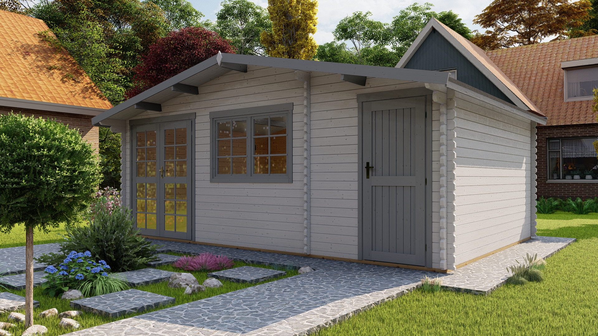 Log Cabin with storage Johanna 6m x 4m (40mm)