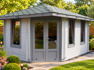 REEM2 Corner Log Cabin  4.5m x 3m (40mm)
